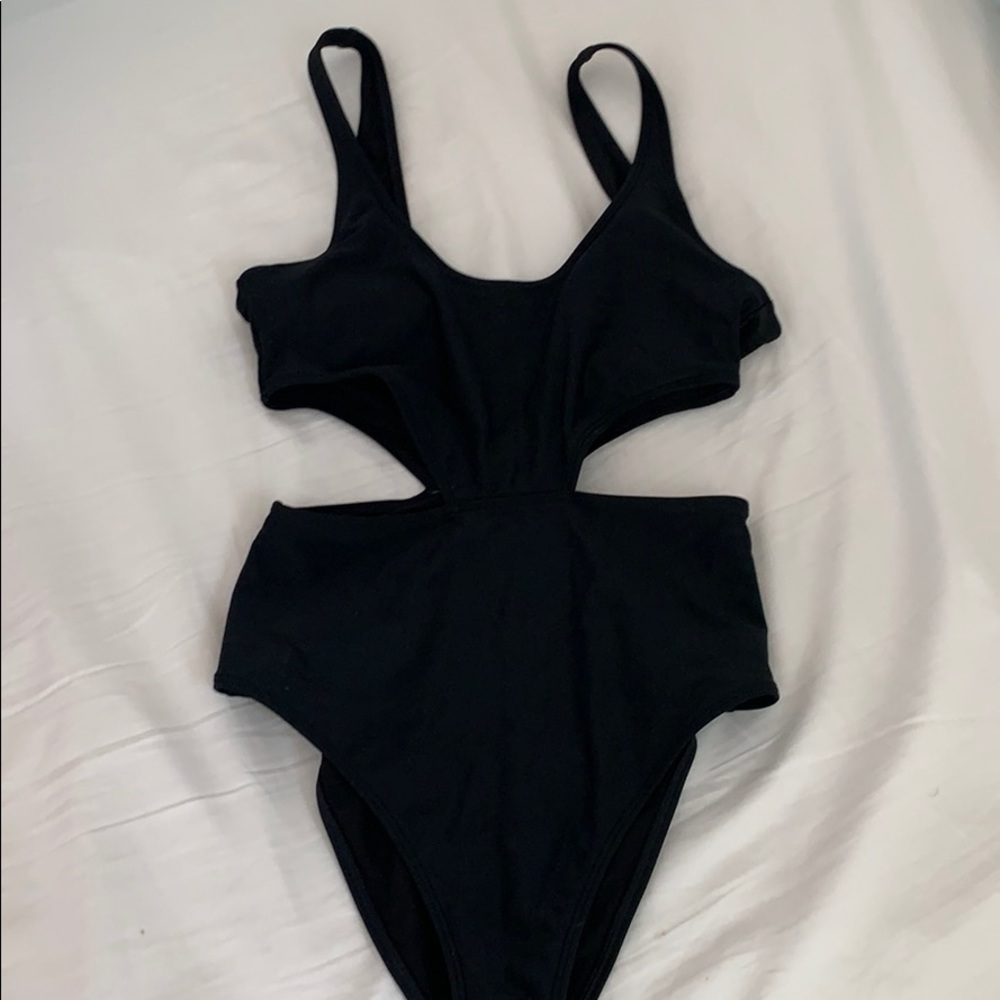 Adorable black cut out one piece